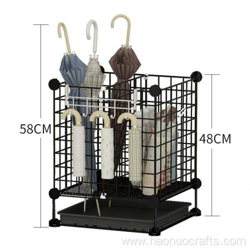 Iron grid umbrella storage rack